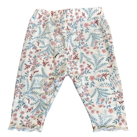 Tahari Baby Girls Summer Bodysuit /Onsie & Pant Set Ivory Floral Print Sz 0-3 mo - Picture 12 of 13